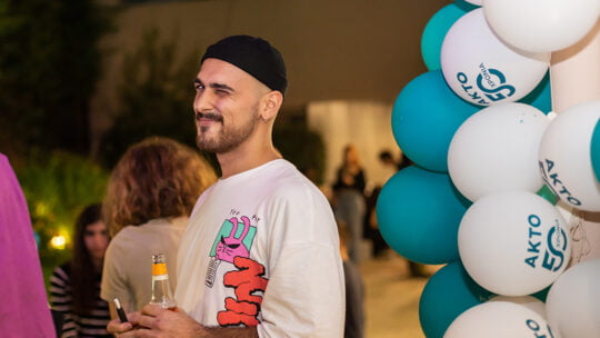 person with balloons