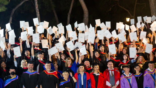 people with their degrees