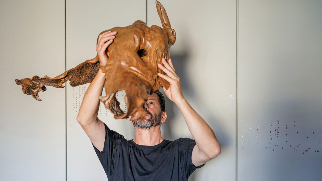 person holding an item