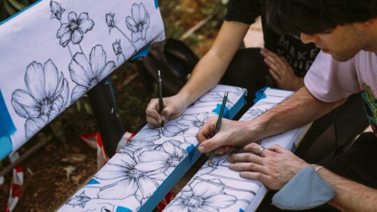 people painting