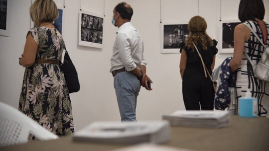people looking at pictures
