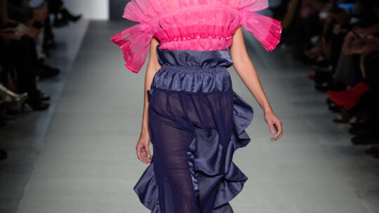 a woman on a fashion show