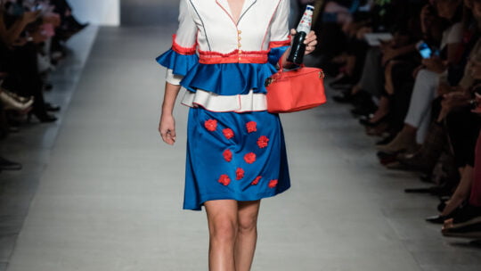 a woman on a fashion show