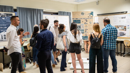 people at an exhibition